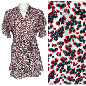 Sabina Musayev Cottagecore Ruffle Mini Dress Ditsy Floral Romantic Feminine S